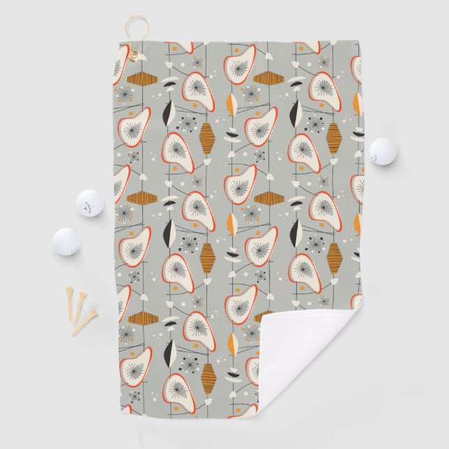 Geometric Teal & Blue Pattern Golf Towel (InSitu)