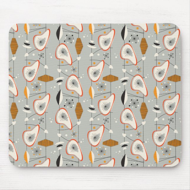 Geometric Teal & Blue Pattern Mouse Pad (Front)