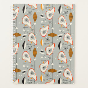 Geometric Teal & Blue Pattern Planner