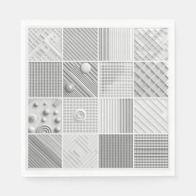 Geometric Texture Grid Napkin (Front)