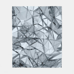 Geometric three dimensional golden metal backgroun fleece blanket