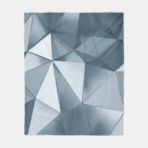 Geometric three dimensional metal background fleece blanket