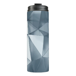Geometric three dimensional metal background thermal tumbler