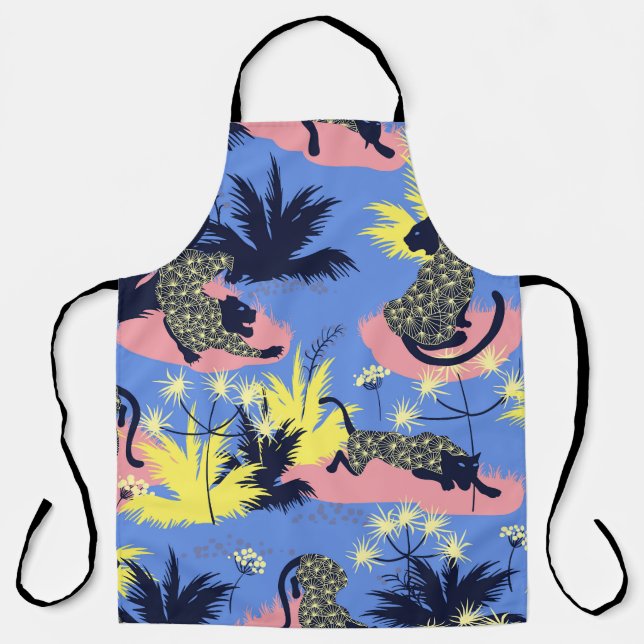Geometric tiger, leopard: children's pattern. apron (Front)
