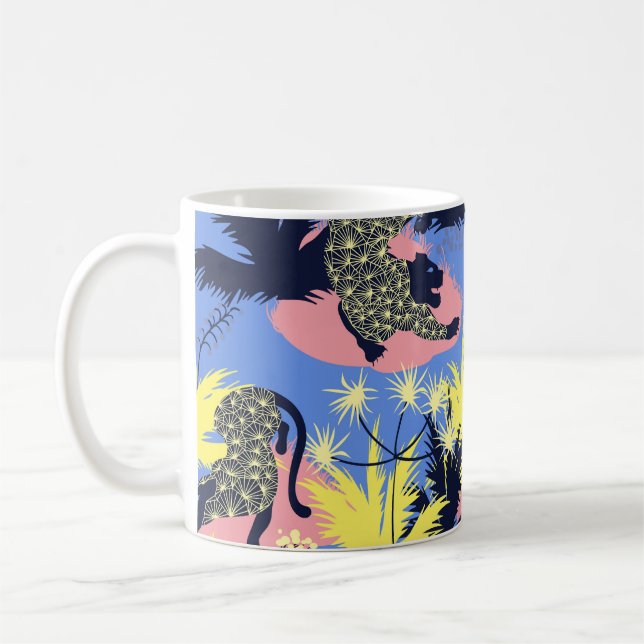 Geometric tiger, leopard: children's pattern. coffee mug (Left)