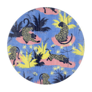 Geometric tiger, leopard: children's pattern. cutting board