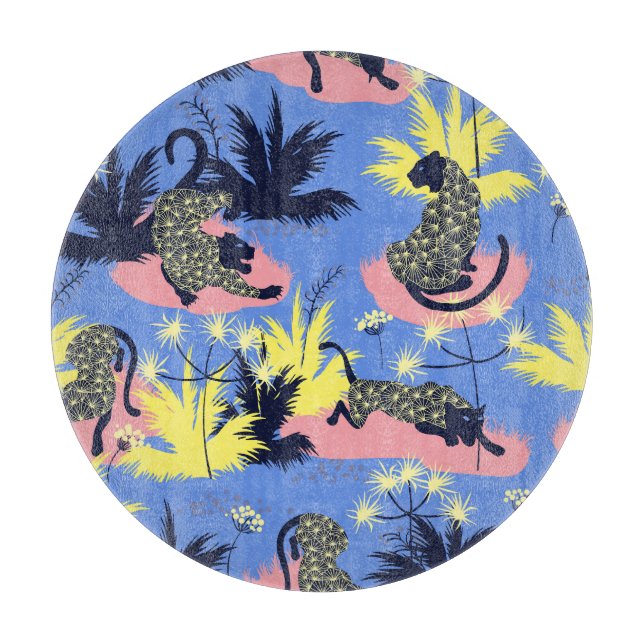 Geometric tiger, leopard: children's pattern. cutting board (Front)