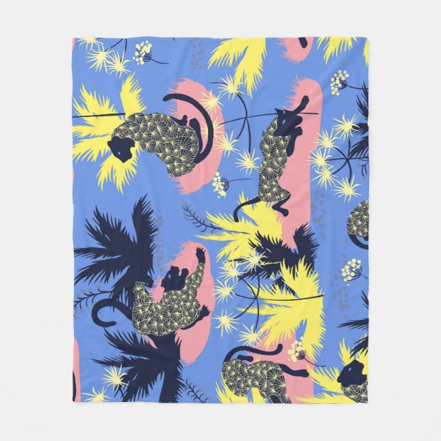 Geometric tiger, leopard: children's pattern. fleece blanket (Front)