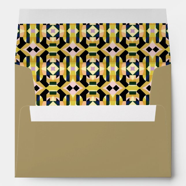 Geometric Tile Brown Envelope (Back (Bottom))