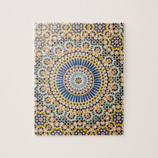 Geometric tile pattern, Morocco Jigsaw Puzzle (Vertical)
