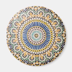 Geometric tile pattern, Morocco Magnet
