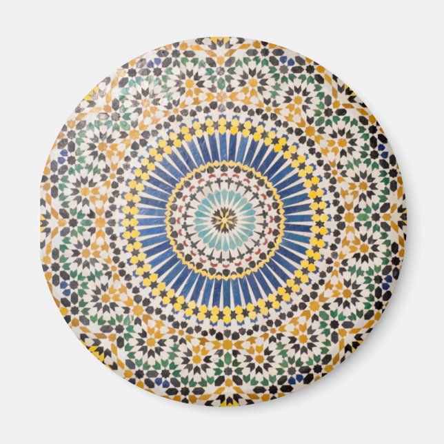 Geometric tile pattern, Morocco Magnet (Front)