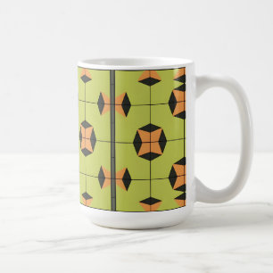Geometric Tile Pattern with Bright Colours Coffee Mug