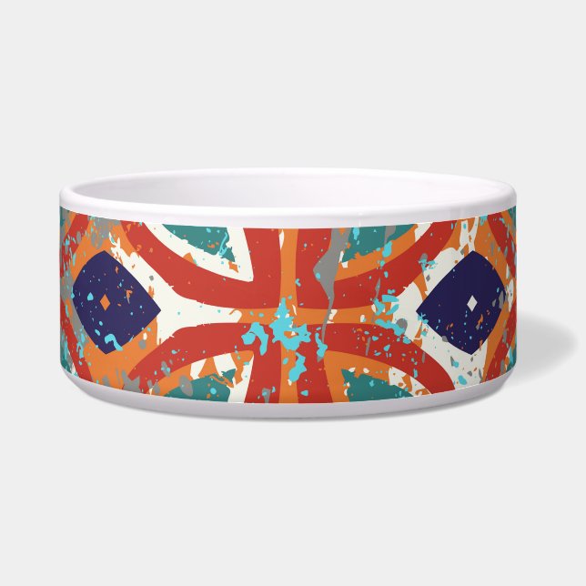 Geometric tiles: ethnic vintage background. (Front)