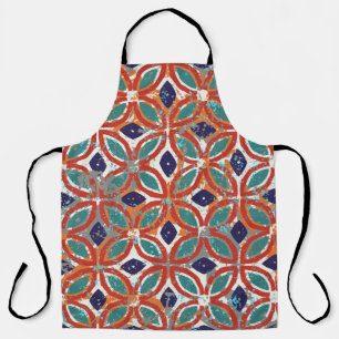 Geometric tiles: ethnic vintage background. apron