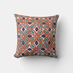 Geometric tiles: ethnic vintage background. cushion