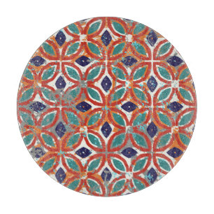 Geometric tiles: ethnic vintage background. cutting board
