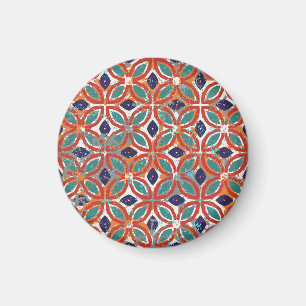 Geometric tiles: ethnic vintage background. magnet