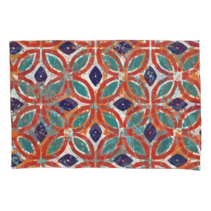 Geometric tiles: ethnic vintage background. pillowcase