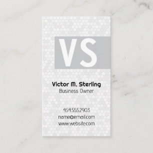 Geometric Tiles   Monogram Business Card