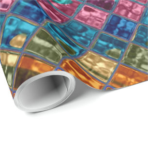 Geometric Tiles Mosaic Pattern #8 Wrapping Paper