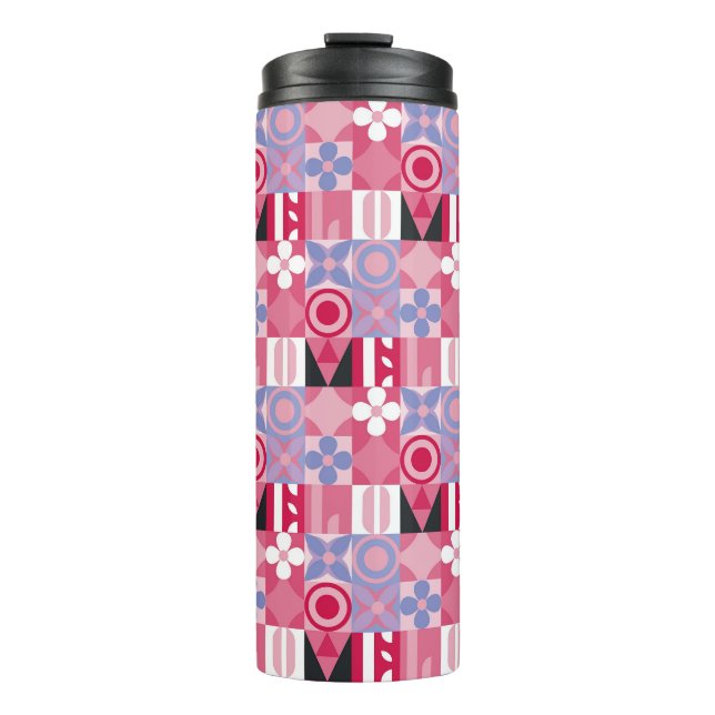 geometric tiles thermal tumbler (Front)