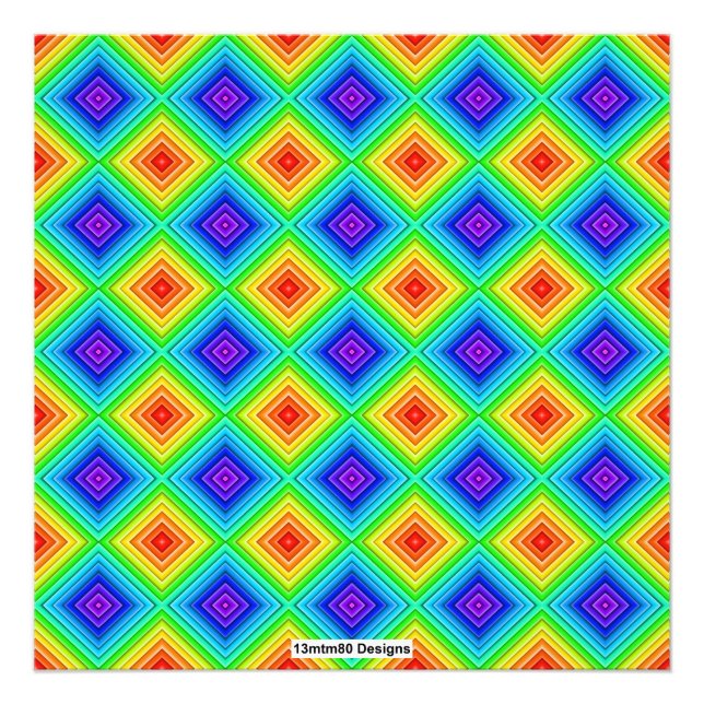 Geometric Topography (pattern) - Photo Print (Front)