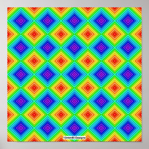 Geometric Topography (pattern) - Poster Print