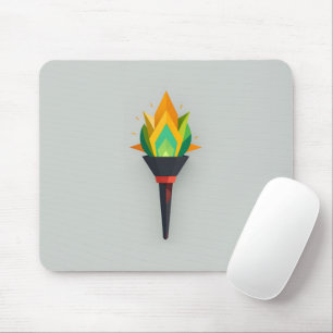 Geometric Torch Beacon Mouse Pad
