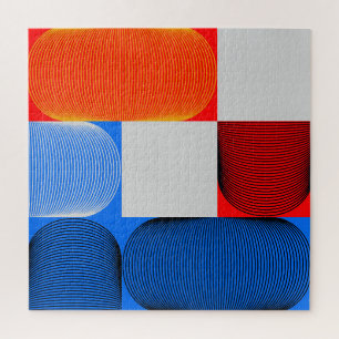 Geometric transition: abstract vintage pattern. jigsaw puzzle