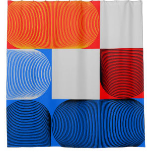 Geometric transition: abstract vintage pattern. shower curtain
