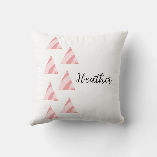 Geometric Triangels And Name Cushion (Back)