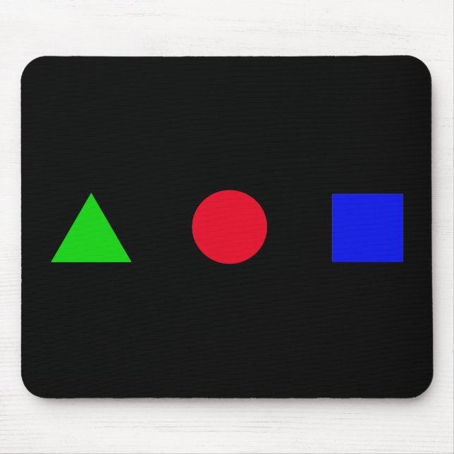geometric - triangle, circle and square mouse pad (Front)
