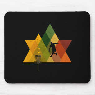 Geometric Triangle Disc Golf Sport Player Outdoor  Mouse Pad