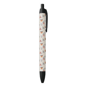 Geometric Triangle Hand Drawn Pattern Black Ink Pen