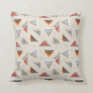 Geometric Triangle Hand Drawn Pattern Cushion