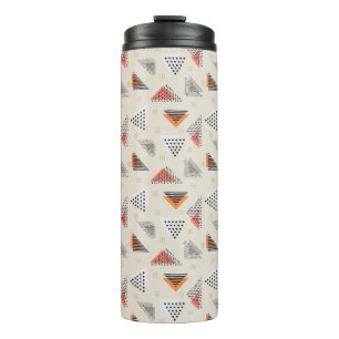 Geometric Triangle Hand Drawn Pattern Thermal Tumbler