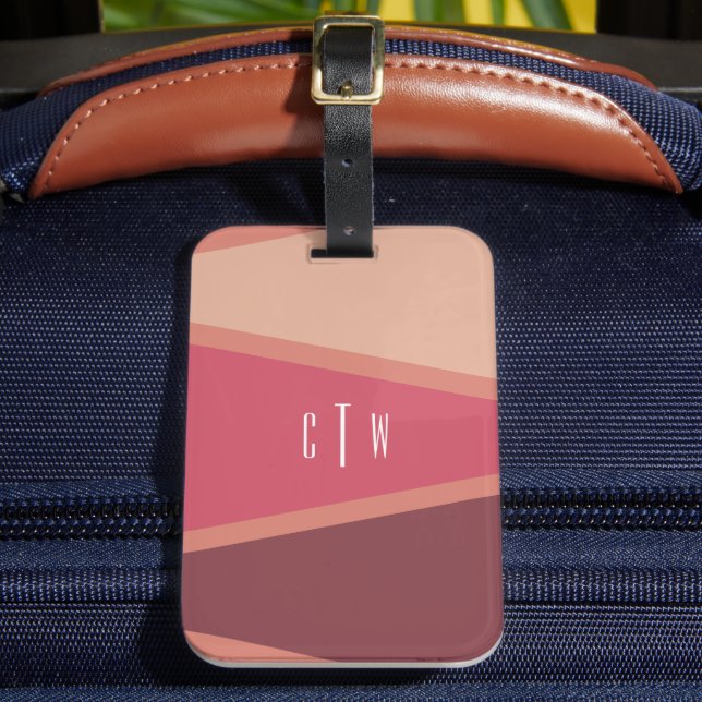 Geometric Triangle Monogram Luggage Tag (Front Insitu 2)