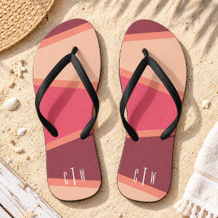 Geometric Triangle Monogram Thongs