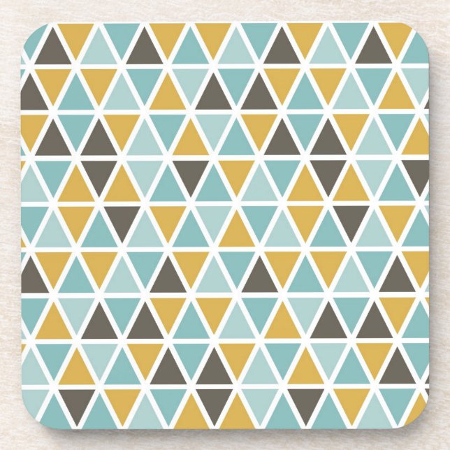 Geometric Triangle Pattern Coaster (Front)