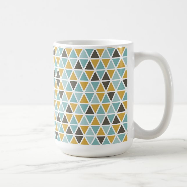 Geometric Triangle Pattern Coffee Mug (Right)