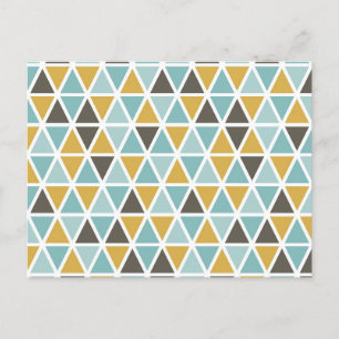 Geometric Triangle Pattern Holiday Postcard