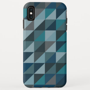 Geometric Triangle Pattern in Blue and Grey Case-Mate iPhone Case