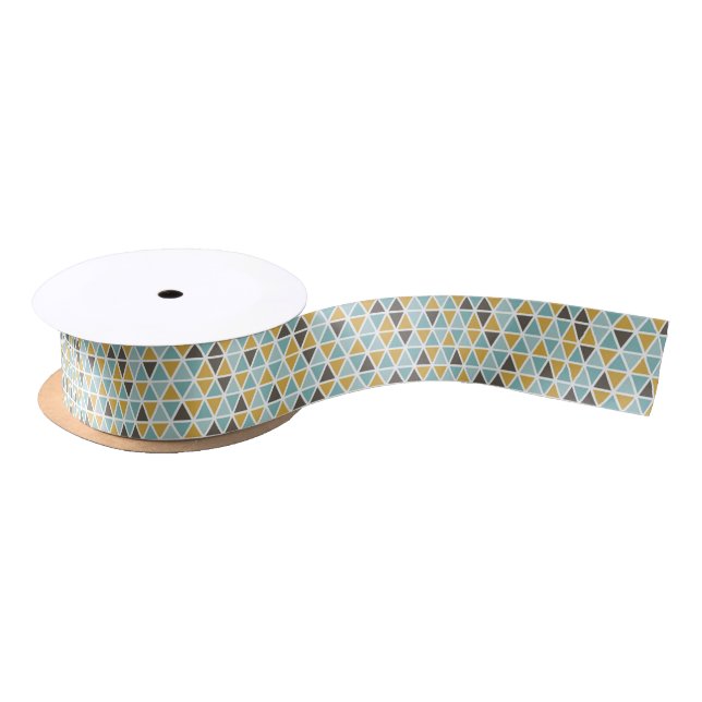 Geometric Triangle Pattern Satin Ribbon (Spool)