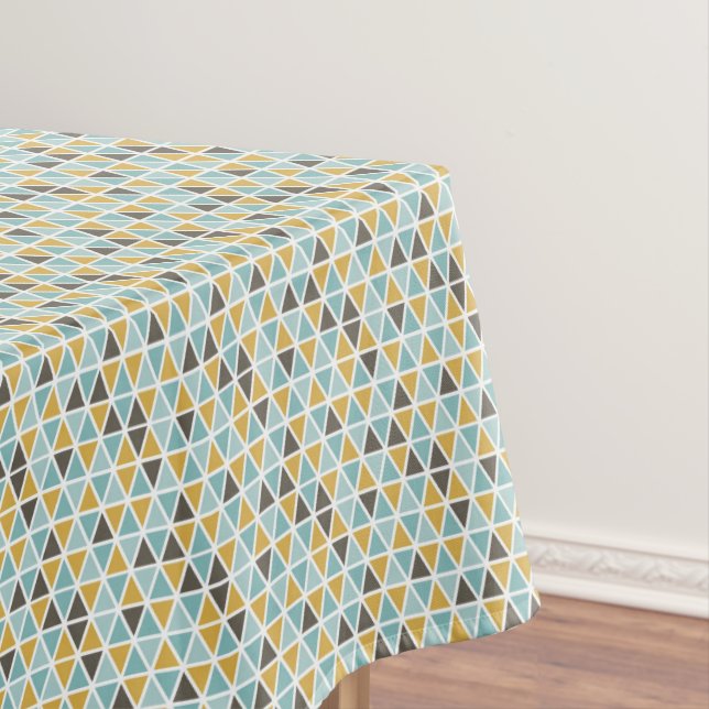 Geometric Triangle Pattern Tablecloth (In Situ)