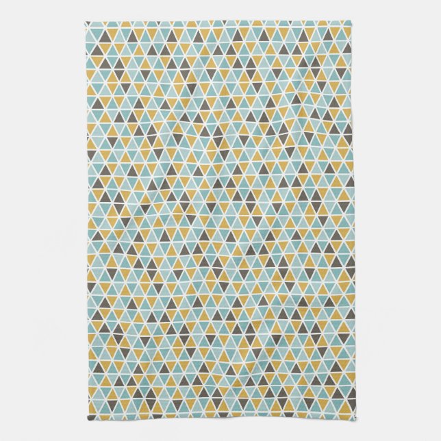 Geometric Triangle Pattern Tea Towel (Vertical)