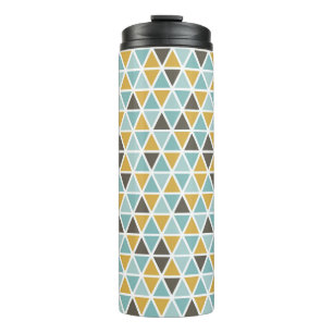Geometric Triangle Pattern Thermal Tumbler