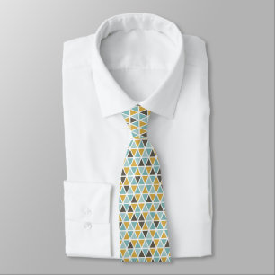 Geometric Triangle Pattern Tie
