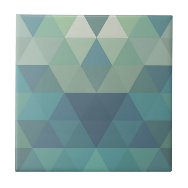 Geometric Triangles Ceramic Tile (Front)