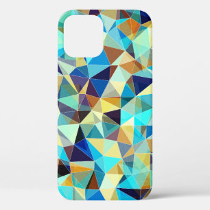 Geometric Triangles: Colourful Abstract Pattern iPhone 12 Case